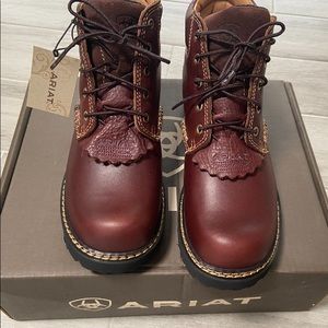 Ariat Canyon dark copper leather work/farm/ hike boots. Size 8. Brand new.